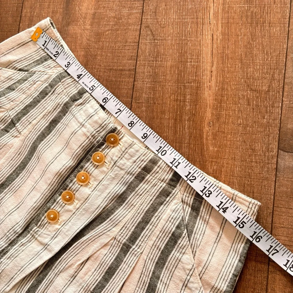 Anthropologie Women's Beachgoer Striped Linen Blend High Rise Shorts Siz… - Picture 9 of 15